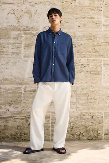 FLOWING TROUSERS WITH SIDE PLEATS - White by Zara - Image 0