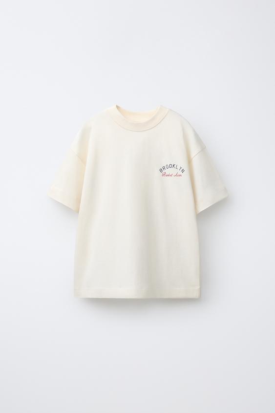 BROOKLYN JOGGING PRINT T-SHIRT - Ecru by Zara - Image 0