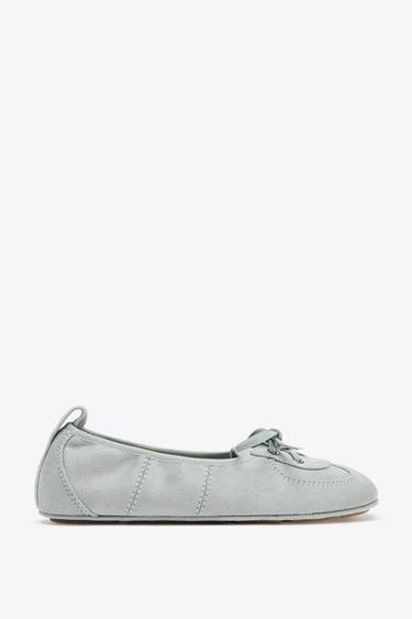 LACE-UP BALLERINAS - Blue by Zara - Image 0