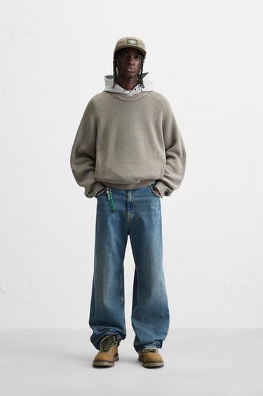 TEXTURED RELAXED FIT SWEATER - Stone by Zara - Image 0