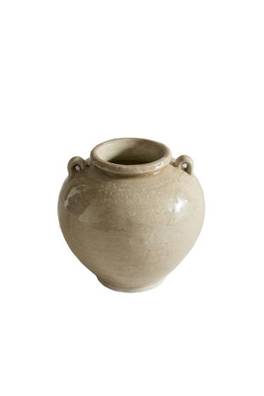 CRACKED CERAMIC VASE - White by Zara