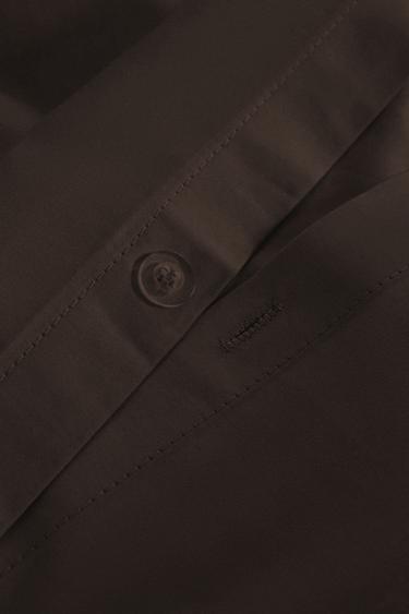 SATEEN DUVET COVER (300 THREAD COUNT) - Brown by Zara