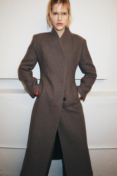 MANTECO WOOL COAT ZW COLLECTION LIMITED EDITION - Brown / Taupe by Zara