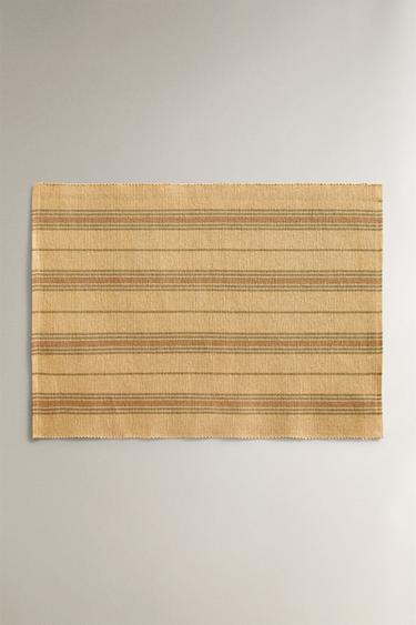 STRIPED PLACEMAT (PACK OF 2) - Ochre by Zara