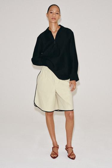 ZW COLLECTION PLAIN SHIRT - Black by Zara