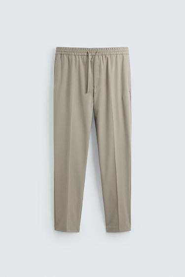 COMFORT FIT JOGGER WAIST TROUSERS - Apple green by Zara