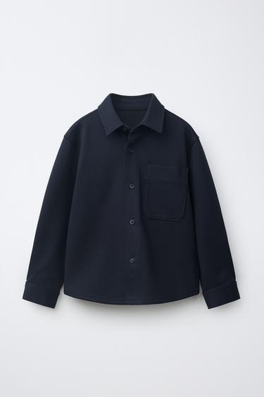 COMFORT POCKET OVERSHIRT - Navy blue by Zara