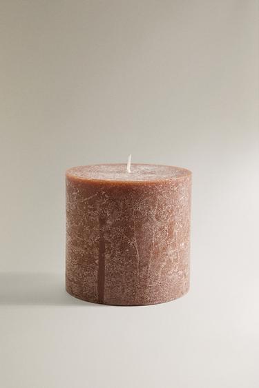 SALTED CARAMEL SMALL CYLINDRICAL SCENTED CANDLE - Cream by Zara
