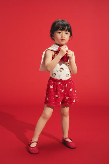 2-6 YEARS / HELLO KITTY © SANRIO PRINT SWIMSUIT - Ecru / Red by Zara