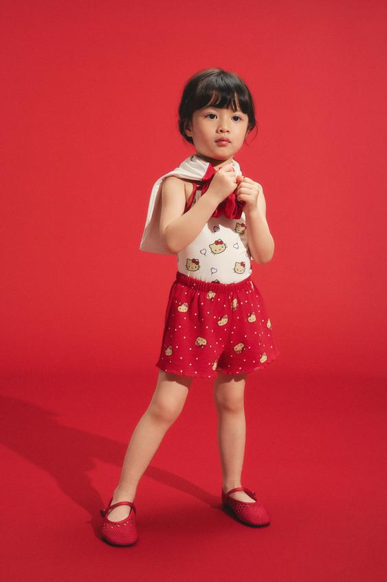 2-6 YEARS / HELLO KITTY © SANRIO PRINT SWIMSUIT - Ecru / Red by Zara - Image 0
