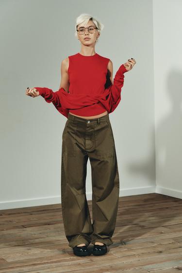 BALLOON CARGO TROUSERS - Khaki by Zara