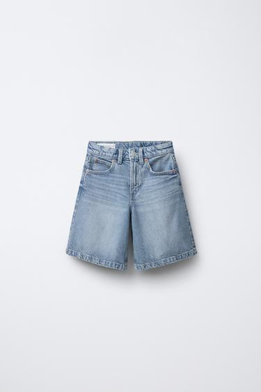 BAGGY DENIM BERMUDA SHORTS - Blue by Zara - Image 0