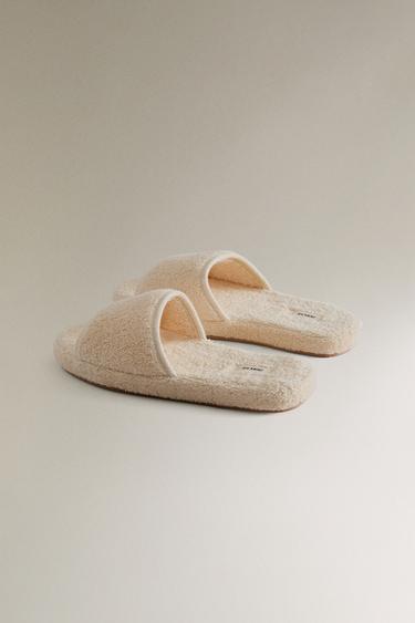 FLATFORM TERRY SLIPPERS - Beige by Zara