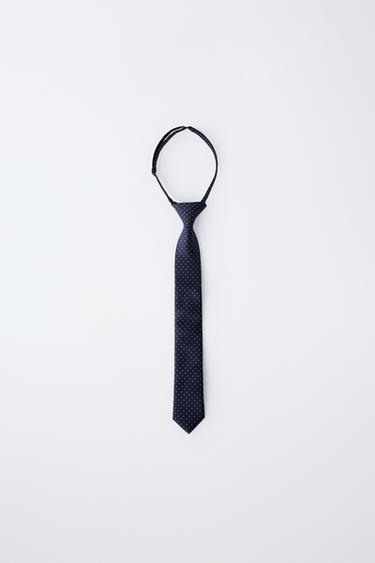 POLKA DOT PRINT TIE - Blue by Zara - Image 0