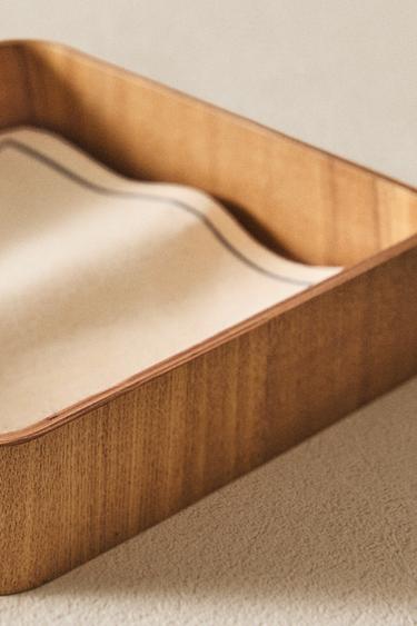 WOODEN NAPKIN HOLDER - Light beige by Zara
