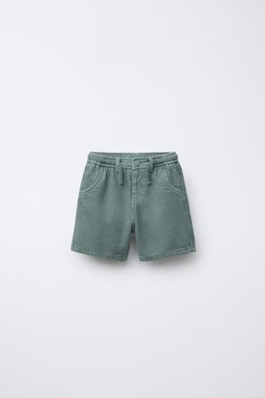 STANDARD SOFT TOUCH BERMUDA SHORTS - Blue green by Zara