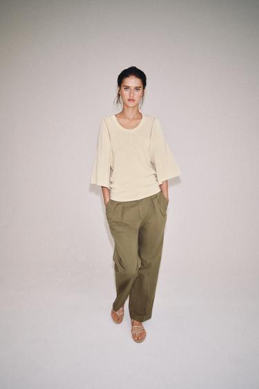 OVERSIZED KNIT JUMPER - Mid-ecru by Zara