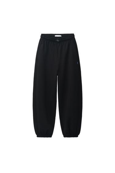 BALLOON PLUSH TROUSERS - Black by Zara