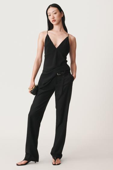 100% SILK TOP WITH VENTS 50TH ANNIVERSARY - Black by Zara