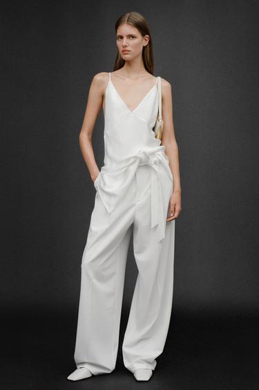 STRAPPY TOP WITH OPENING 50TH ANNIVERSARY - White by Zara