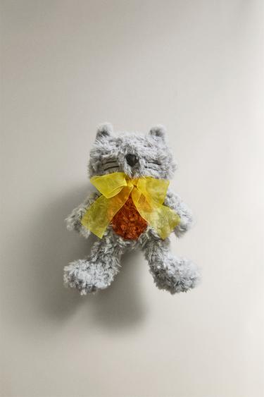 KIDS' X THE ANIMALS OBSERVATORY CAT SOFT TOY - Grey by Zara