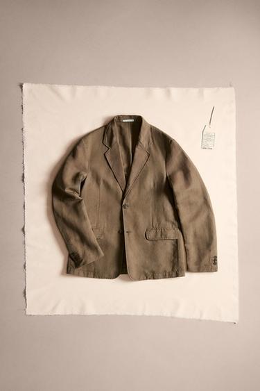 WASHED SUIT BLAZER - Khaki by Zara