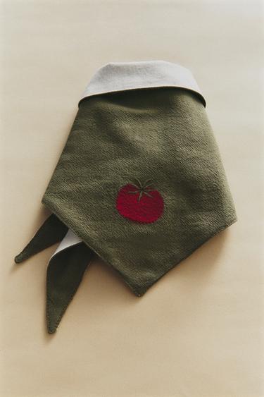 REVERSIBLE TOMATO PET BANDANA - Green by Zara