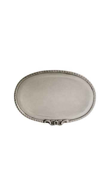OVAL METAL BATH SOAP DISH - Silver by Zara