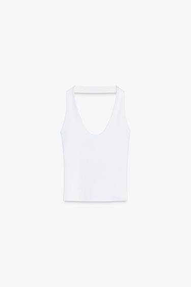 HALTER TOP - White by Zara