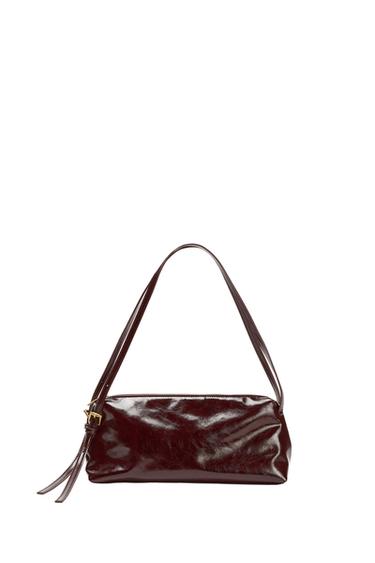 SHOULDER BAG WITH BUCKLE DETAIL - Brown by Zara