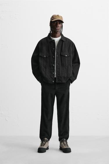 CARROT FIT CORDUROY TROUSERS - Black by Zara - Image 0