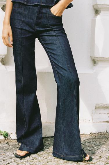 Z1975 FLARE SEAM TROUSERS - Indigo by Zara