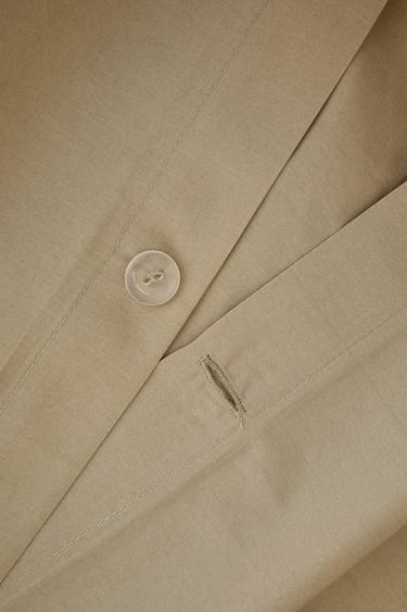 PERCALE DUVET COVER (300 THREAD COUNT) - Dark beige by Zara