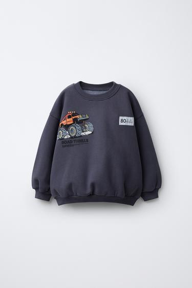 TRUCK PRINT SWEATSHIRT - Anthracite grey by Zara