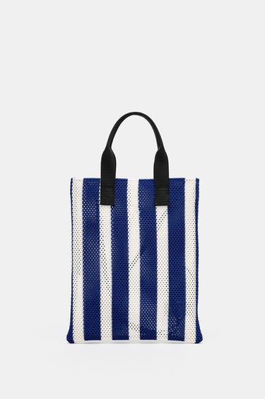 CUT-OUT EFFECT MINI TOTE BAG - Blue by Zara