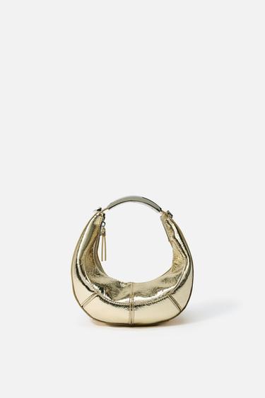 OVAL BAG WITH METAL STRAP - Golden by Zara