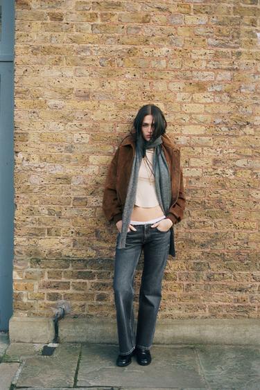 FAUX SUEDE JACKET - Dark tan by Zara