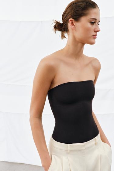 BANDEAU BODYSUIT - Black by Zara