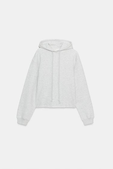 HOODIE - Grey marl by Zara