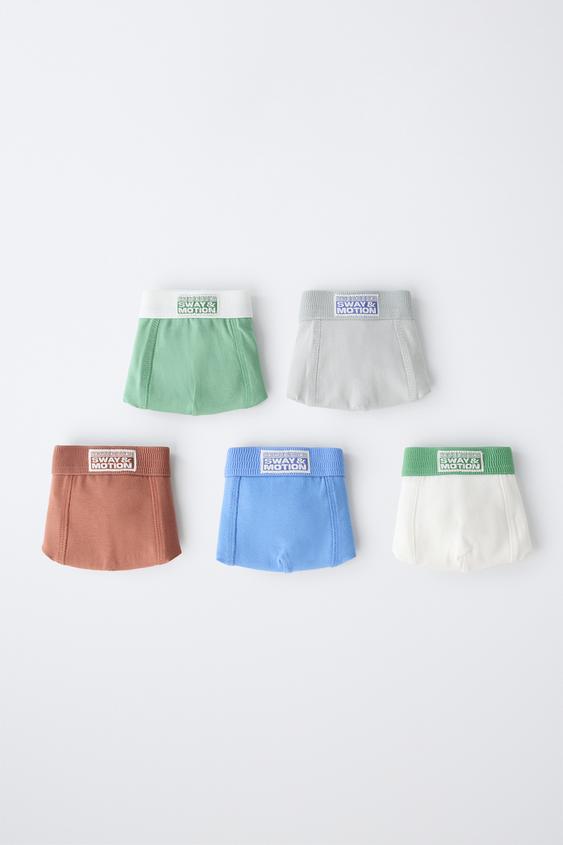 2-6 YEARS / 5-PACK OF LABEL BOXERS - Multicoloured by Zara - Image 0