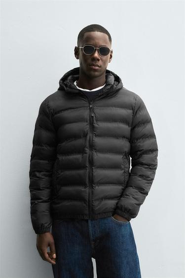 WATER-REPELLENT LIGHTWEIGHT PUFFER JACKET - Black by Zara