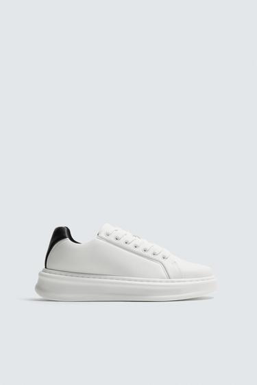 TRAINERS WITH HEEL DETAIL - White by Zara