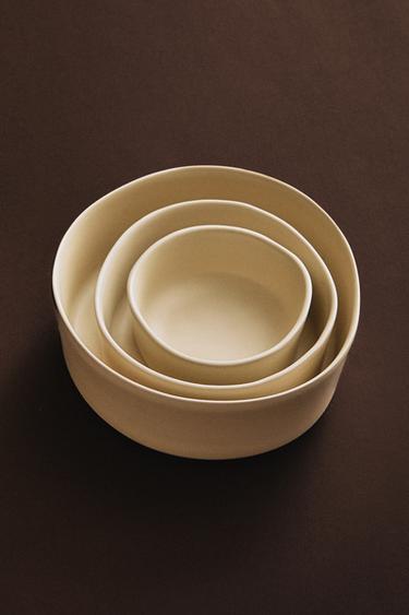 STONEWARE PET FOOD BOWL - Light beige by Zara