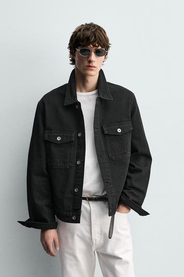 BASIC DENIM JACKET - Black by Zara