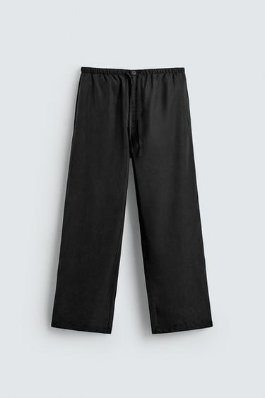 FLOWING RELAXED FIT TROUSERS - Dark grey by Zara