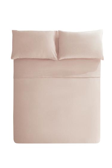 WASHED LINEN DUVET COVER - Pink by Zara