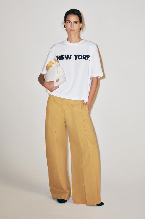 TEXT PRINT OVERSIZE T-SHIRT - White by Zara - Image 0