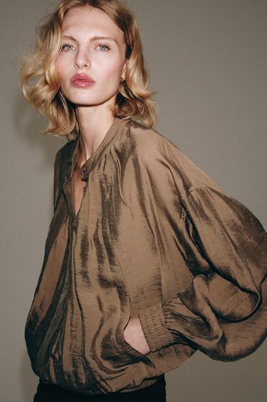 ZW COLLECTION FLOWING SHIRT - Terracotta by Zara