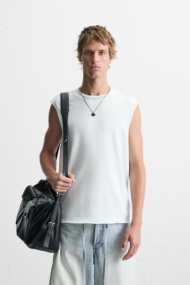 IRREGULAR KNIT TANK TOP - White by Zara