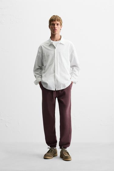 STRIPED SHIRT WITH POCKETS - White by Zara - Image 0